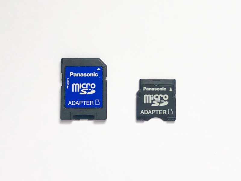 Micro SDカードとカードアダプタも同時に購入することをおすすめ
